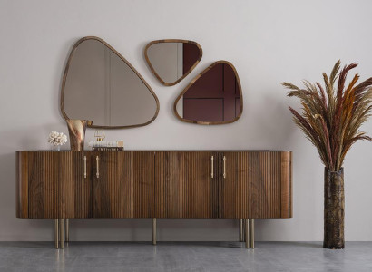 Sideboard with 3x Mirror Dining room Complete Luxury Furnishings Design Furniture